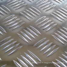 Plaque à carreaux en aluminium antidérapante avec cinq barres